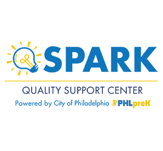 SPARK Quality Support Center Powered by City of Philadelphia/PHLPreK - lightbulb logo